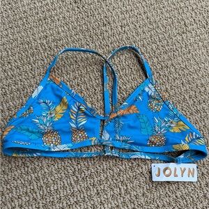 Jolyn Clothing Blue Pineapple Print Bikini Top